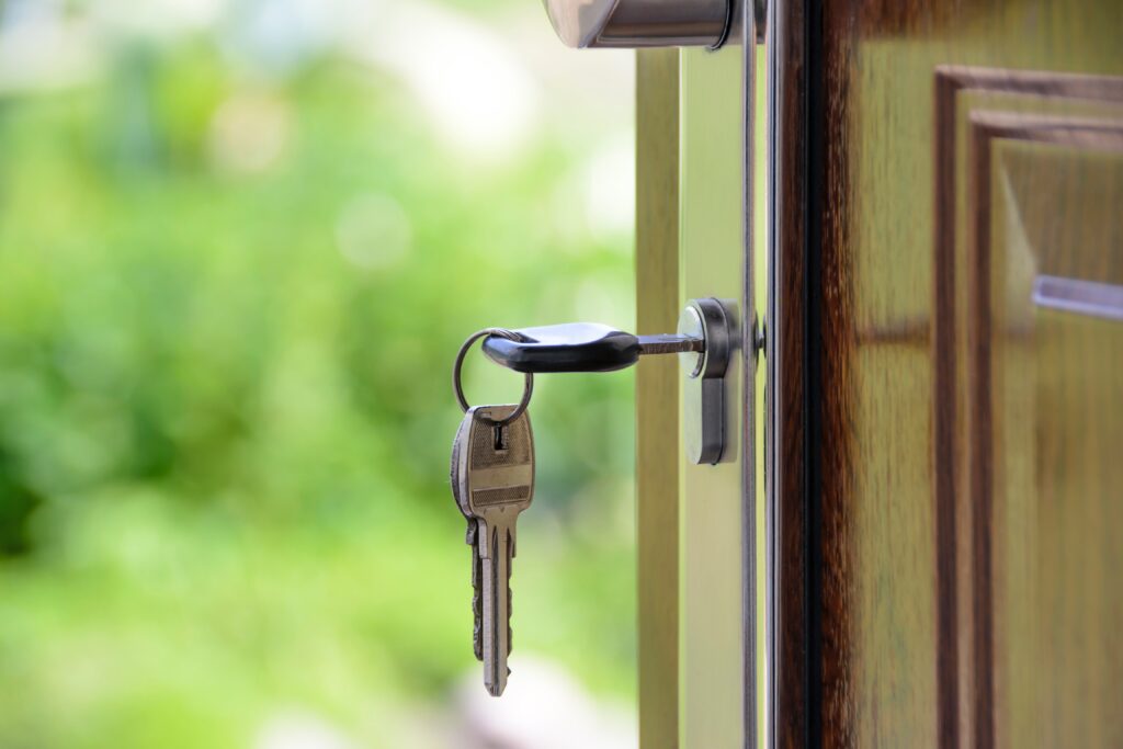 Image of keys in a lock